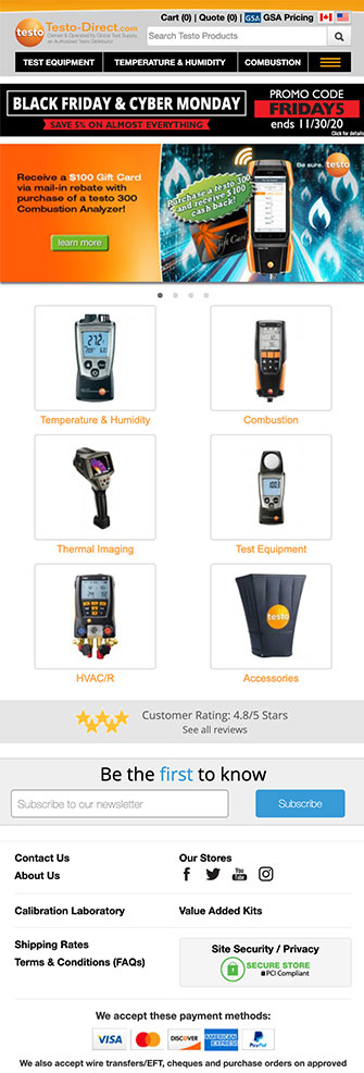 Testo-Direct.com - Proudly carrying the full like of Testo tools