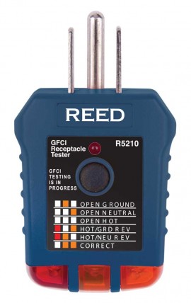 REED R5210 Receptacle Tester with GFCI-