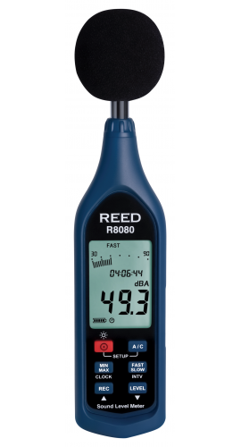 REED R8080 Data Logging Sound Level Meter with Bargraph-